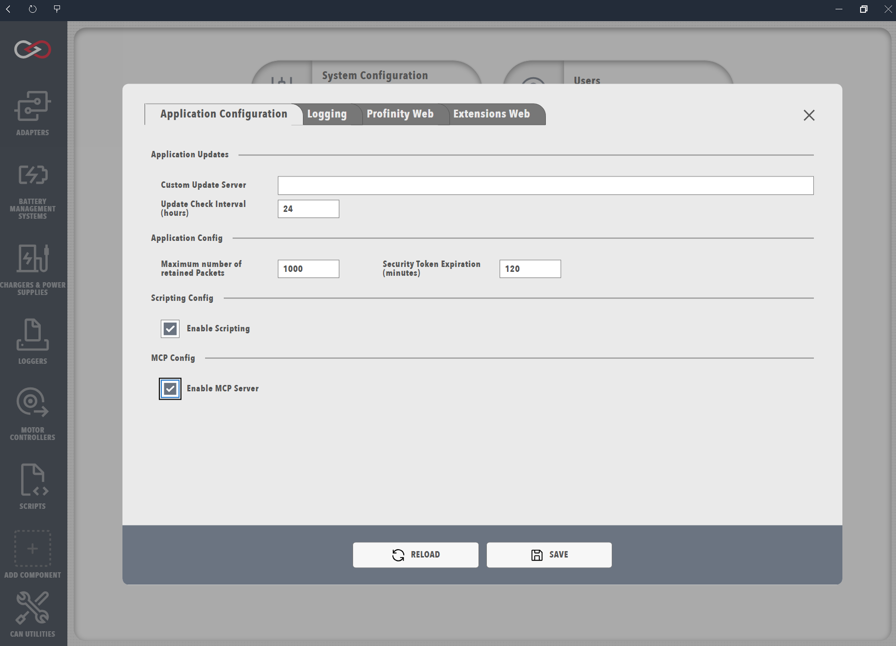 Enable MCP Server in System Configuration